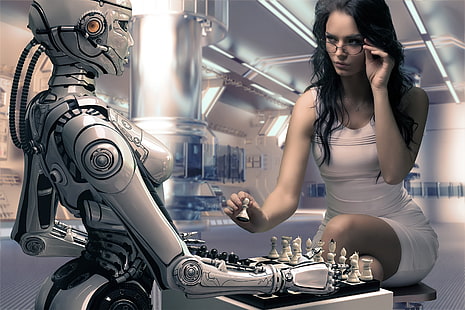 шахматы, искусственный интеллект, человеческий интеллект, HD обои HD wallpaper