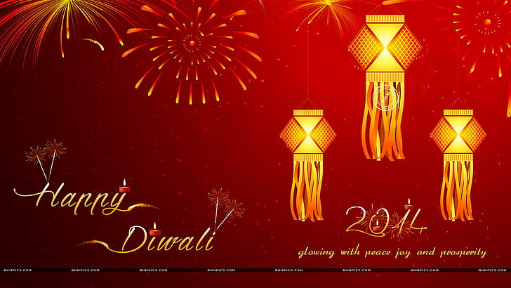 Diwali rougeoyant, affiche joyeuse Diwali, festivals / vacances, diwali, vacances, festival, Fond d'écran HD