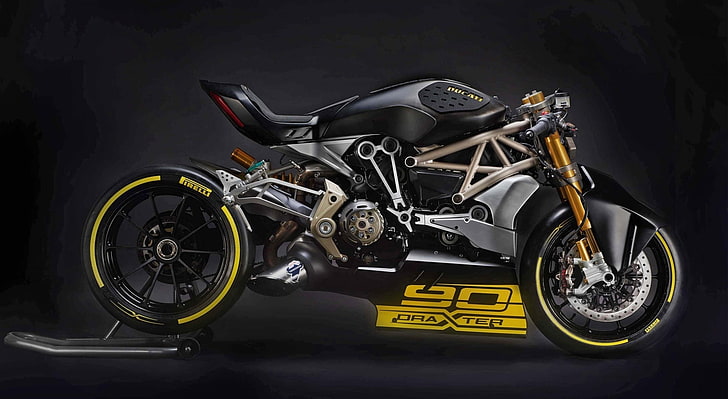 Ducati Draxter XDiavel Concept, черно-сив тапет за мотоциклети, мотоциклети, Ducati, мотоциклет, HD тапет