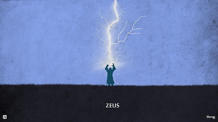 ilustracja Zeusa, Dota 2, Zeus, Sheron1030, Zeus (DoTa2), gry wideo, Tapety HD