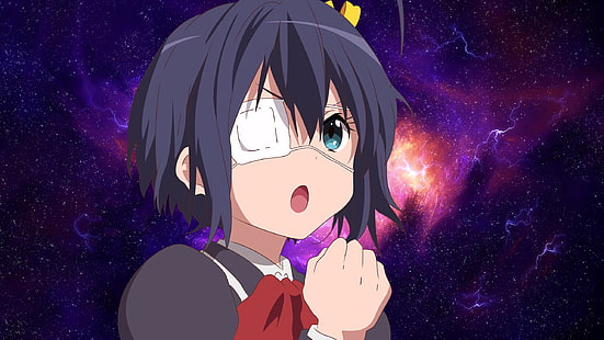 Takanashi Rikka, anime dziewczyny, kosmos, Tapety HD HD wallpaper
