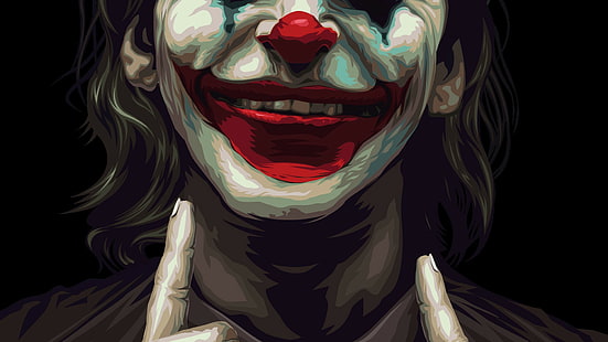 Joker, Joker (2019 Movie), Joaquin Phoenix, czarne tło, Tapety HD HD wallpaper