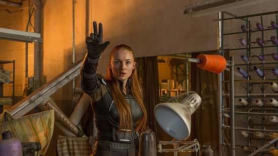 Sophie Turney como Jean Gray, X-Men: Dark Phoenix, Sophie Turner, 4k, Fondo de pantalla HD HD wallpaper