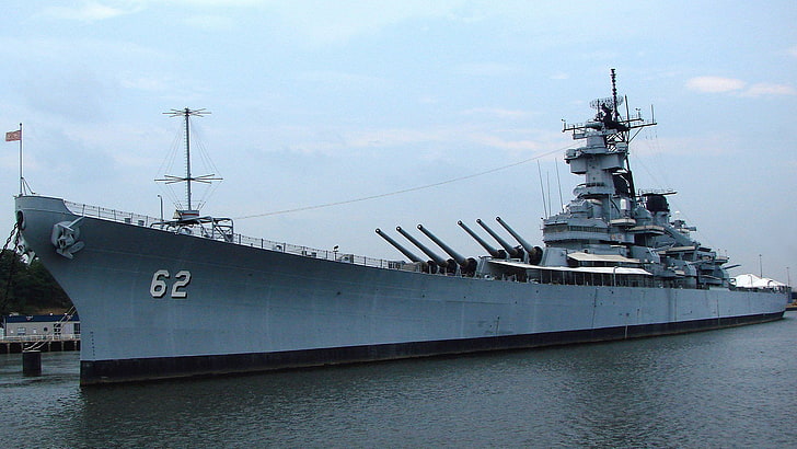 軍艦、USSニュージャージー（BB-62）、戦艦、軍艦、 HDデスクトップの壁紙