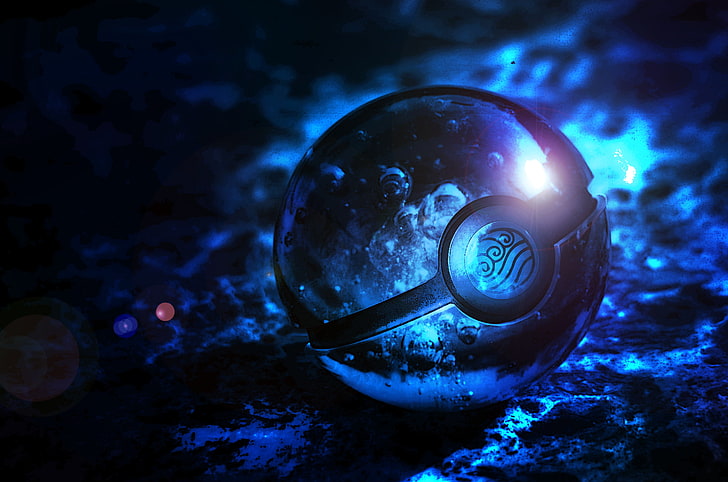 fond d'écran numérique bleu Pokemon Pokeball, Poké Balls, art numérique, balles, art fantastique, sphère, Fond d'écran HD