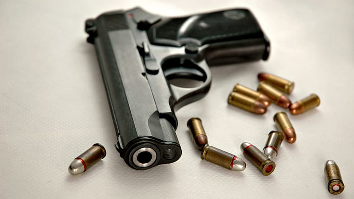Revolver Gun with Bullets HD-Bild, Waffen, Kugeln, Revolver, HD-Hintergrundbild