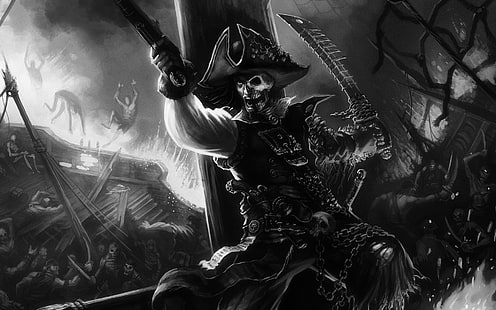piratas, Kraken, Fondo de pantalla HD HD wallpaper