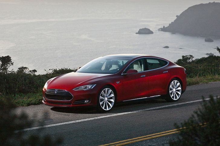 Tesla S, samochód, Tesla Motors, Tapety HD