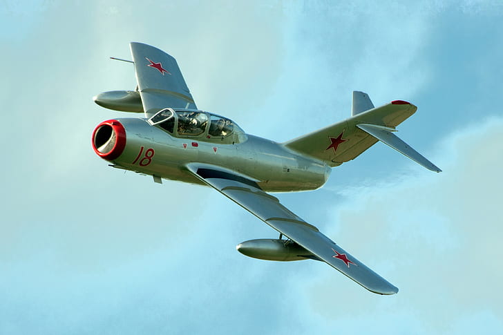 The MiG-15, MiG-15, Soviet fighter, HD wallpaper