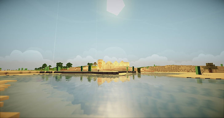 bangunan kayu coklat, Minecraft, Wallpaper HD