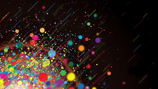 multicolored paint splatter painting, multicolored wallpaper, abstract, colorful, bubbles, HD wallpaper HD wallpaper