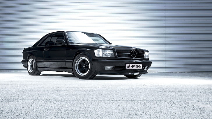 black Mercedes-Benz car, Mercedes-Benz, car, hammer, HD wallpaper