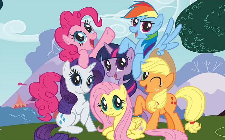 My Little Pony Fluttershy Ponies Rainbow Dash Twilight Sparkle Rareza Pinkie Pie Calvados My Little Technology Apple HD Art, My Little Pony, Fluttershy, Fondo de pantalla HD