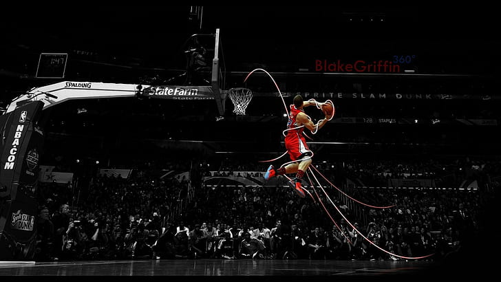 Blake Griffin, men's red basketball jersey, sports, 1920x1080, basketball, blake griffin, los angeles clippers, HD wallpaper
