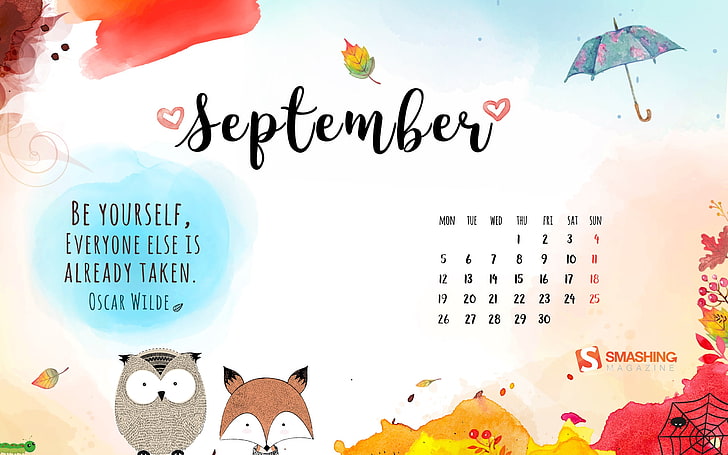 9月のカレンダーの壁紙hd壁紙無料ダウンロード Wallpaperbetter