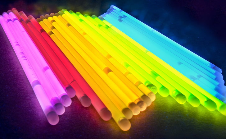 Glow Гривни, различни цветове светещи пръчки, Aero, Colorful, Glow, Гривни, HD тапет
