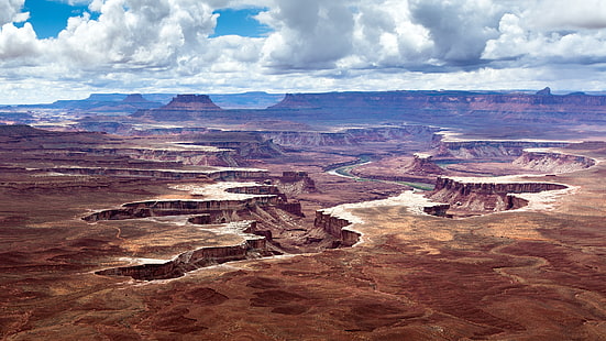 Национален парк Canyonlands, САЩ, Юта, небе, облаци, пейзаж, природа, HD тапет HD wallpaper