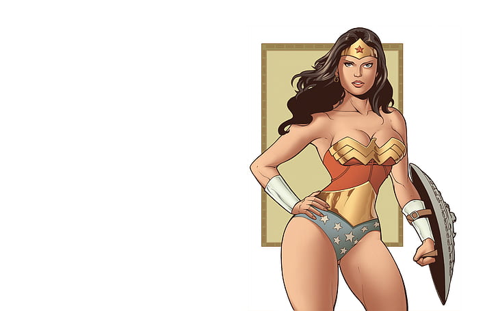 Wonder Woman White HD, wonder woman, cartoon/comic, white, woman, wonder, HD wallpaper