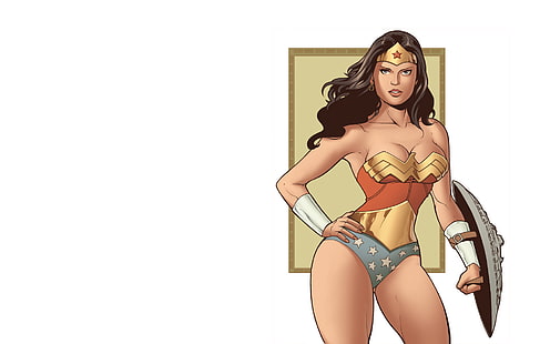 Wonder Woman White HD, чудо-женщина, мультфильм / комикс, белое, чудо-женщина, HD обои HD wallpaper