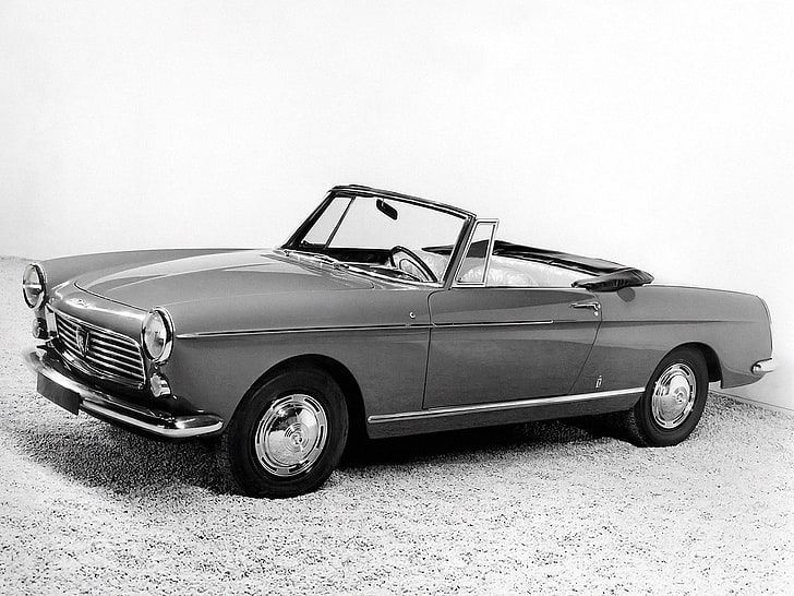 1961, 404, cabriolet, classic, convertible, peugeot, HD wallpaper