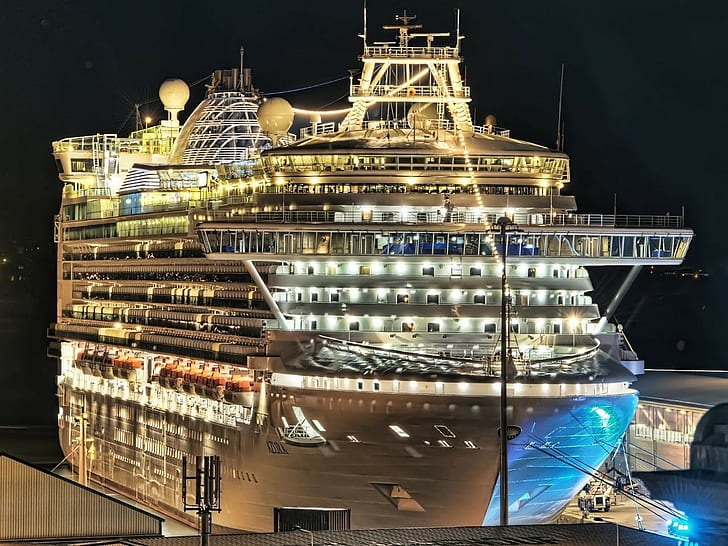 cruise ship, ship, vehicle, HD wallpaper