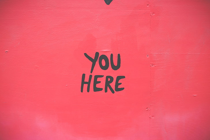 you here text, inscription, wall, letters, HD wallpaper