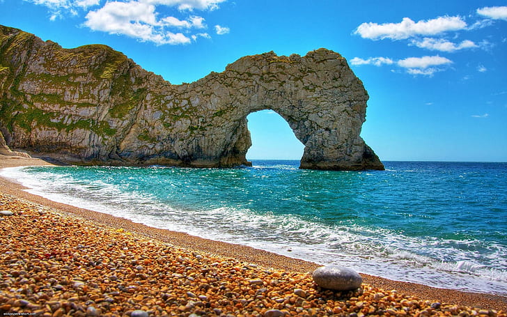 Durdle Door, plaża, natura, durdle, drzwi, Tapety HD