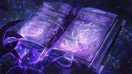 Magie, Buch, Runen, dunkle Magie, HD-Hintergrundbild HD wallpaper