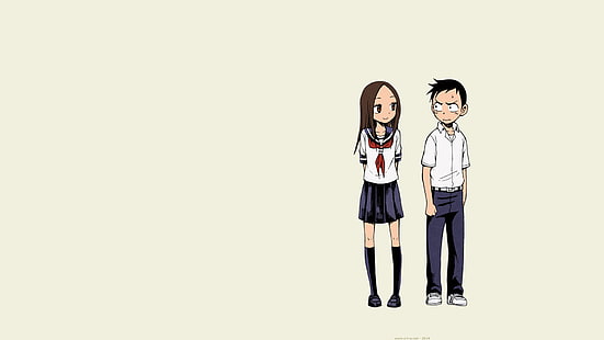 Anime, Karakai Jouzu no Takagi-san, Nishikata (Karakai Jouzu no Takagi-san), Takagi (Karakai Jouzu no Takagi-san), Wallpaper HD HD wallpaper