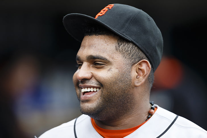 black and orange San Francisco Giants fitted cap, pablo sandoval, baseball, red sox, 2014, HD wallpaper