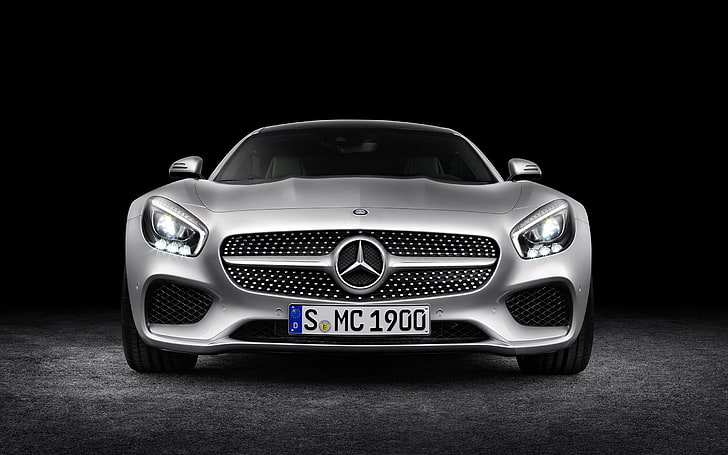 Mercedes-AMG GT, mobil, kendaraan, latar belakang sederhana, Wallpaper HD