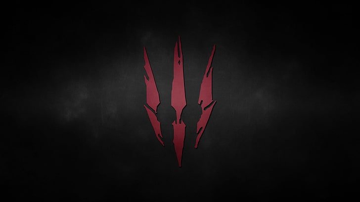 логотип когтя красного цвета, логотип, The Witcher 3 дикая охота, HD обои