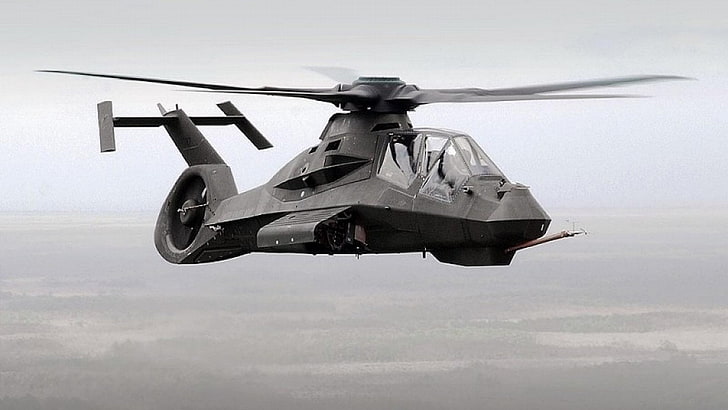 helicóptero de guerra negro, helicópteros militares, Comanche Boeing-Sikorsky RAH-66, Fondo de pantalla HD