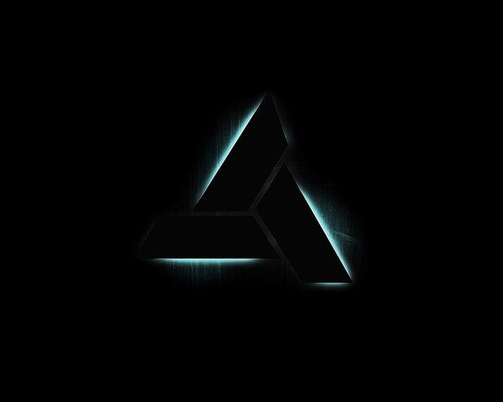 svart logotyp, Assassin's Creed, minimalism, videospel, HD tapet
