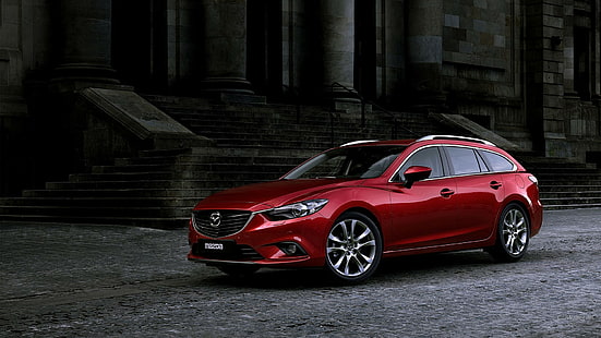 Mazda 6, червени автомобили, Mazda, превозно средство, HD тапет HD wallpaper