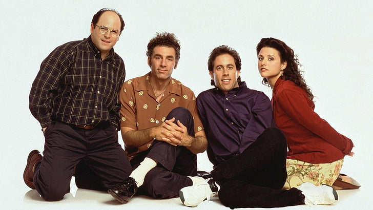 Émission de télévision, Seinfeld, Jason Alexander, Jerry Seinfeld, Julia Louis-Dreyfus, Michael Richards, Fond d'écran HD