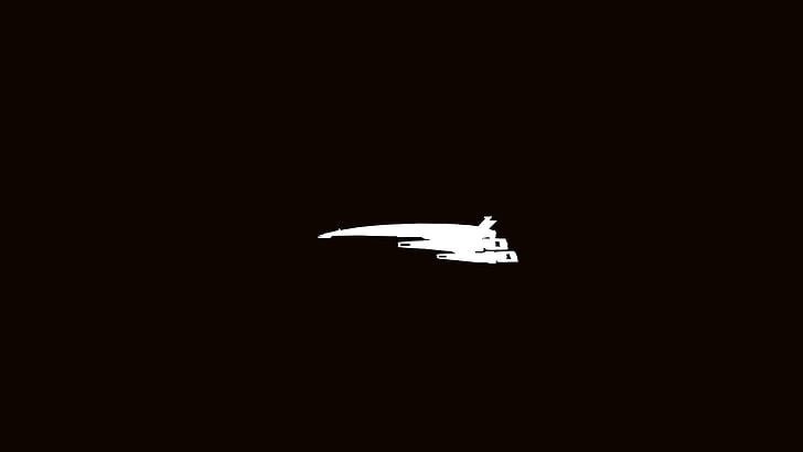 Efek Massa, sederhana, minimalis, Normandia SR-2, latar belakang gelap, Wallpaper HD