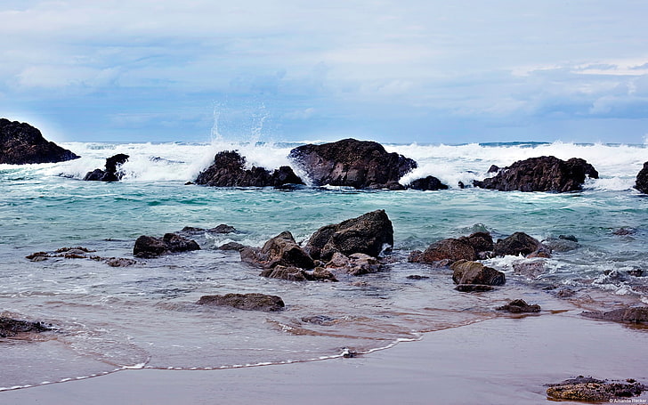 Oregon coast surf-Windows 10 Wallpaper, sea stack, วอลล์เปเปอร์ HD