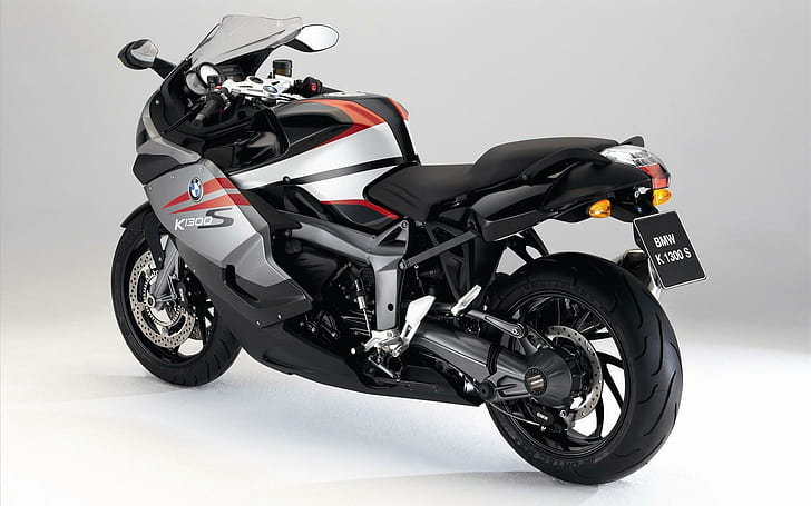 BMW K 1200 S, czarno-srebrny motocykl sportowy, 1200, rowery i motocykle, Tapety HD