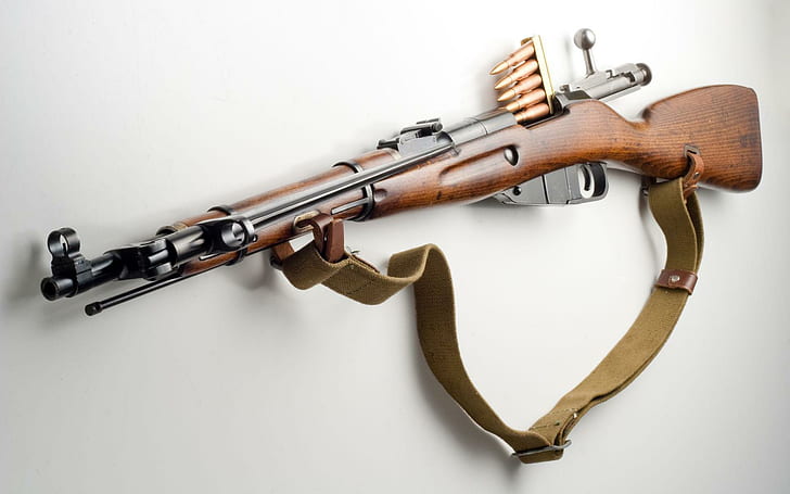 Mosin-Nagant rifle, brown hunting rifle, photography, 1920x1200, rifle, mosin-nagant, HD wallpaper