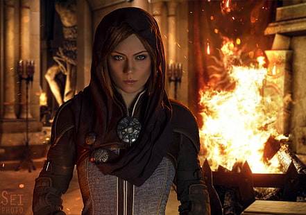 Mujeres, Cosplay, Dragon Age: Inquisition, Leliana (Dragon Age: Inquisition), Fondo de pantalla HD HD wallpaper