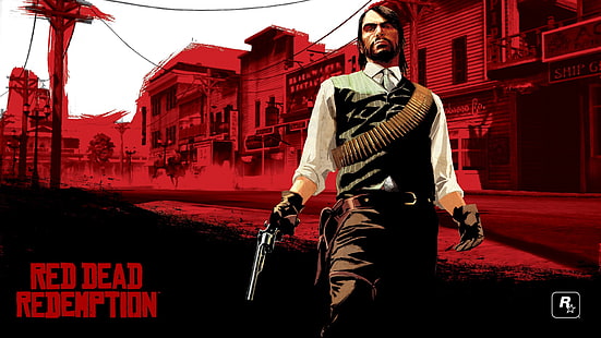 Red Dead Redemption цифровые обои, Red Dead Redemption, Джон Марстон, видеоигры, HD обои HD wallpaper