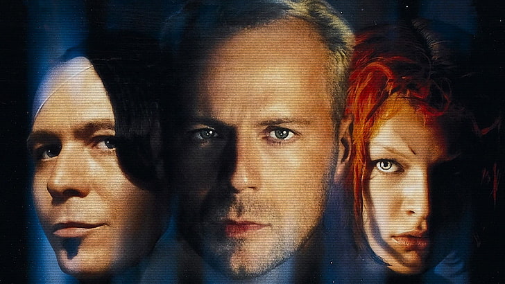 póster de película, El quinto elemento, Bruce Willis, Leeloo, Milla Jovovich, películas, Fondo de pantalla HD