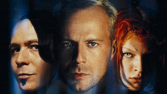 plakat filmowy, Piąty element, Bruce Willis, Leeloo, Milla Jovovich, filmy, Tapety HD HD wallpaper
