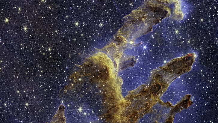 spazio, pilastri della creazione, telescopio spaziale James Webb, Sfondo HD