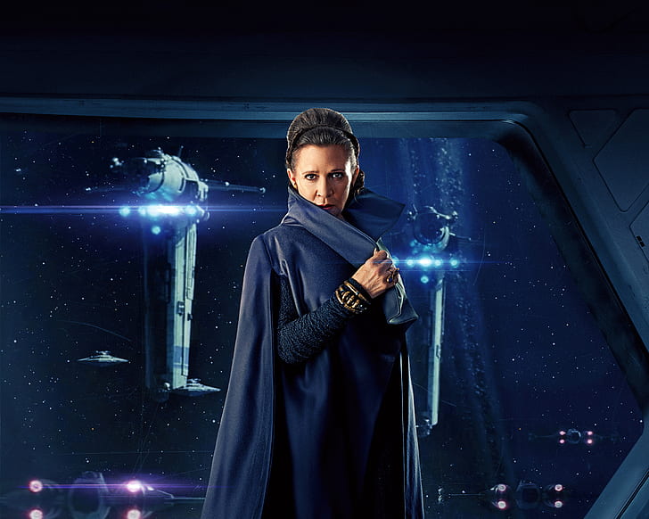 donne, Carrie Fisher, Star Wars: The Last Jedi, Star Wars, Princess Leia, Sfondo HD