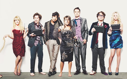The Big Bang Theory Cast, la teoría de Bing Bang, actores, Fondo de pantalla HD HD wallpaper