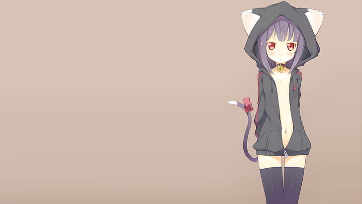 Catgirl Anime Drawing HD, cartoon/comic, anime, drawing, catgirl, HD wallpaper