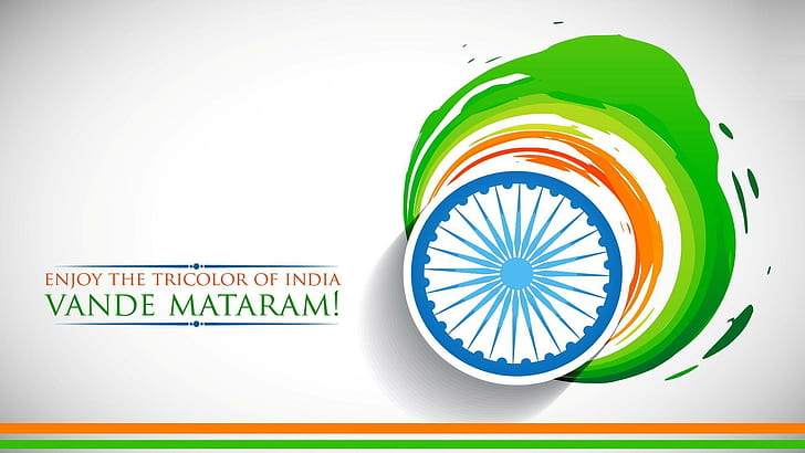 15 августа, с Днем независимости Индии, Ванде Матарам, День независимости, 15 августа, Индия, праздник, HD обои