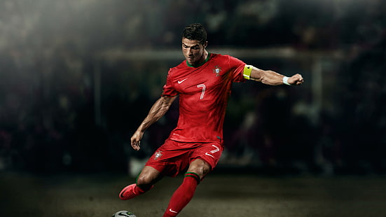 4K, Cristiano Ronaldo, Football player, Soccer, HD wallpaper HD wallpaper